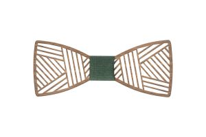 Drevený motýlik Line Bowtie