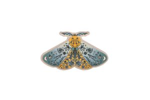 Drevená brošňa Nočný motýľ