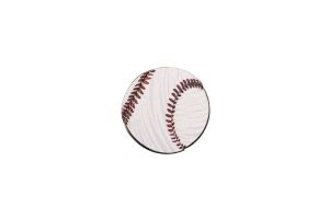 Drevená brošňa Baseballová lopta
